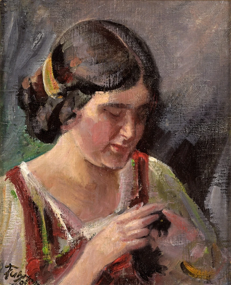 1893-Paul Fuhrmann - Ritratto di donna